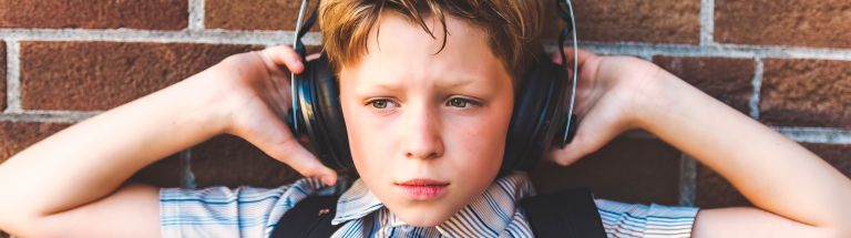 Boy with headphones